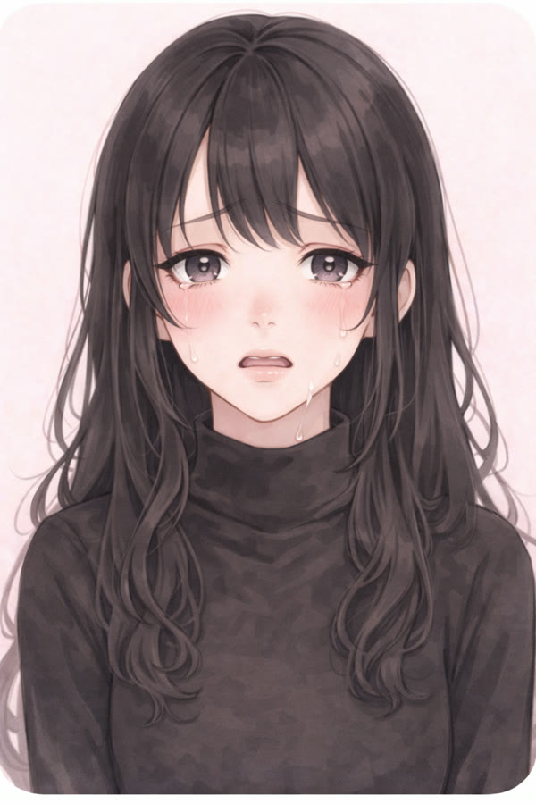 自信が持てない女性のイラスト